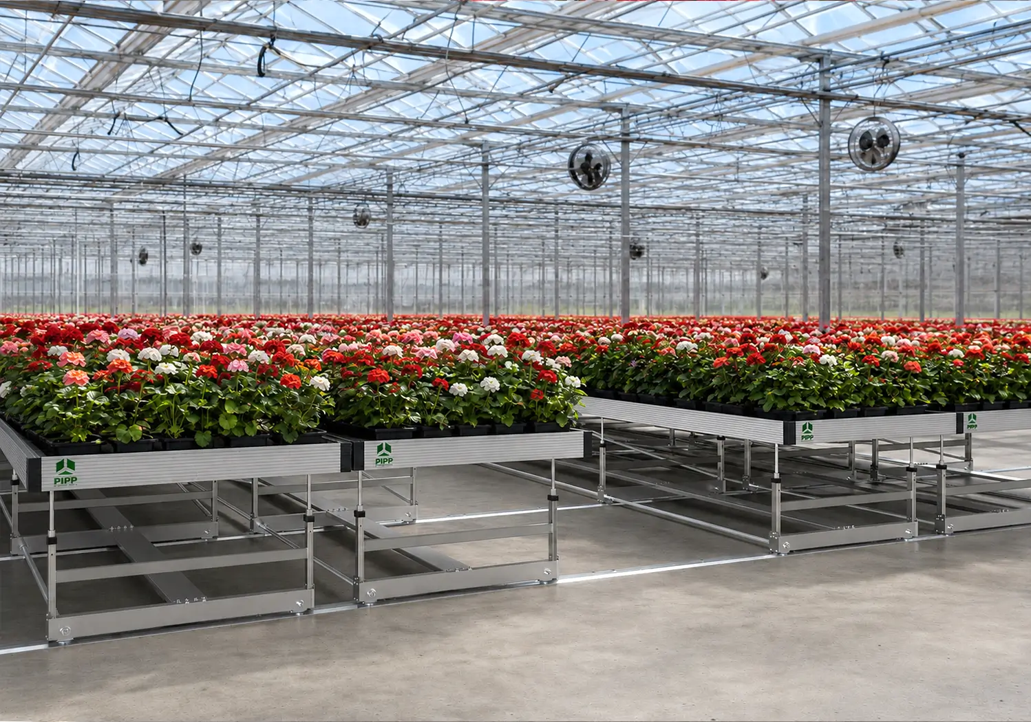 Tracked Benches Flowers